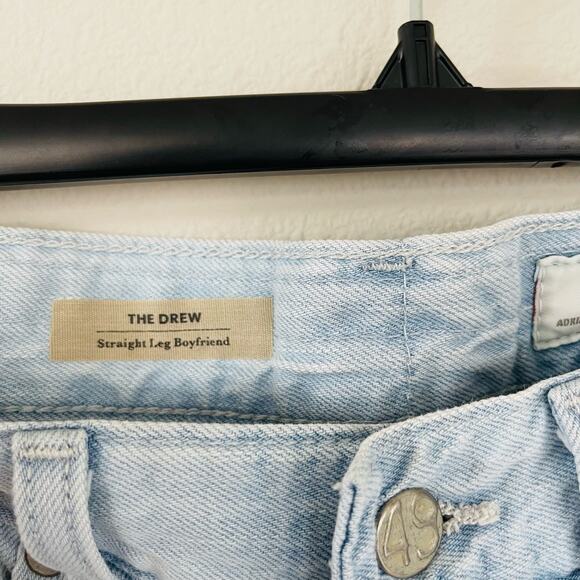 AG Adriano Goldschmied The Drew Straight Leg Boyfriend Distressed Jeans (25 R) - Picture 4 of 11